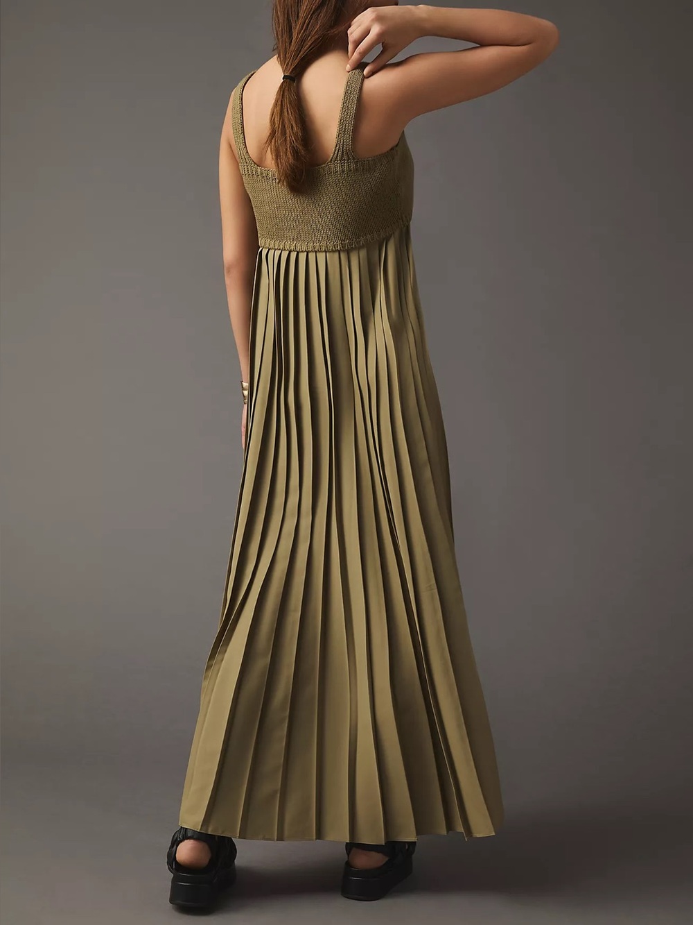NWOT Anthropologie Mare Mare Pleated Maxi Dress - Picture 4 of 11